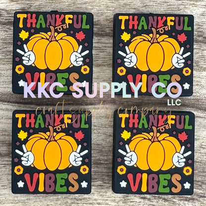 Thankful Vibes Silicone Focal Bead