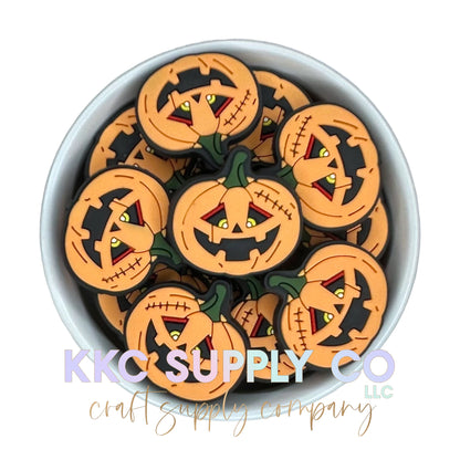 Scary Pumpkin PVC Focal Bead