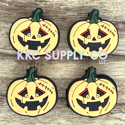 Scary Pumpkin PVC Focal Bead