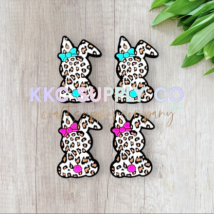 Leopard Bunny Silicone Focal Bead