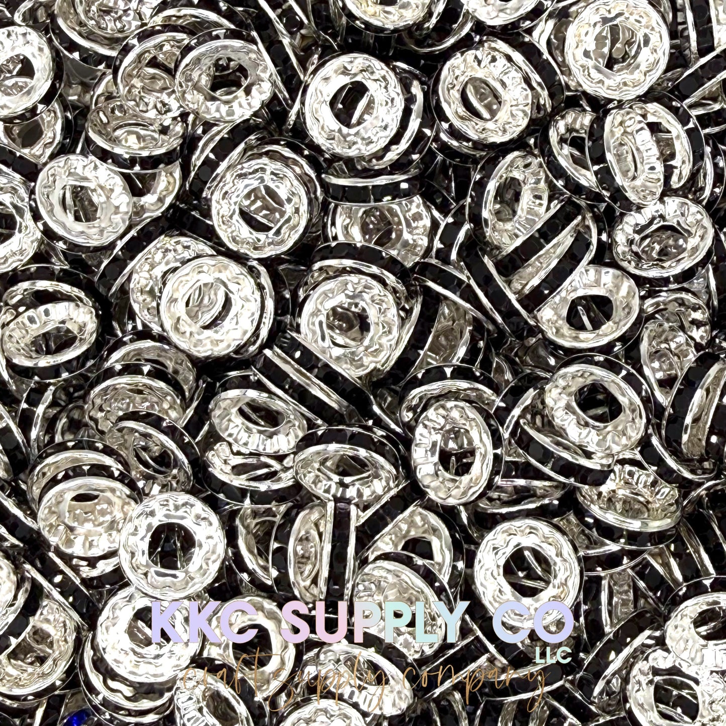 Large Hole Spacer Beads 12mm - 10 count