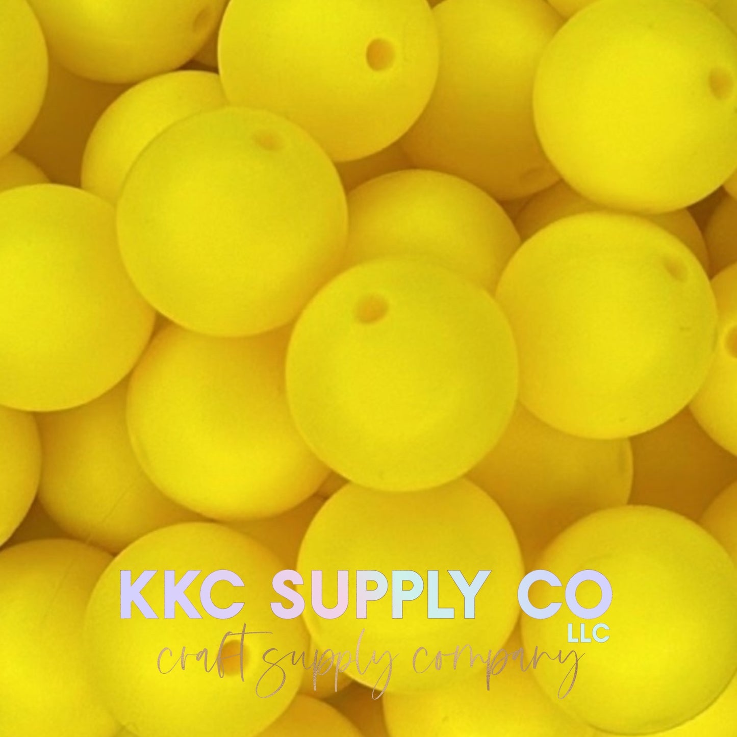 SS47-Yellow Solid Silicone Beads