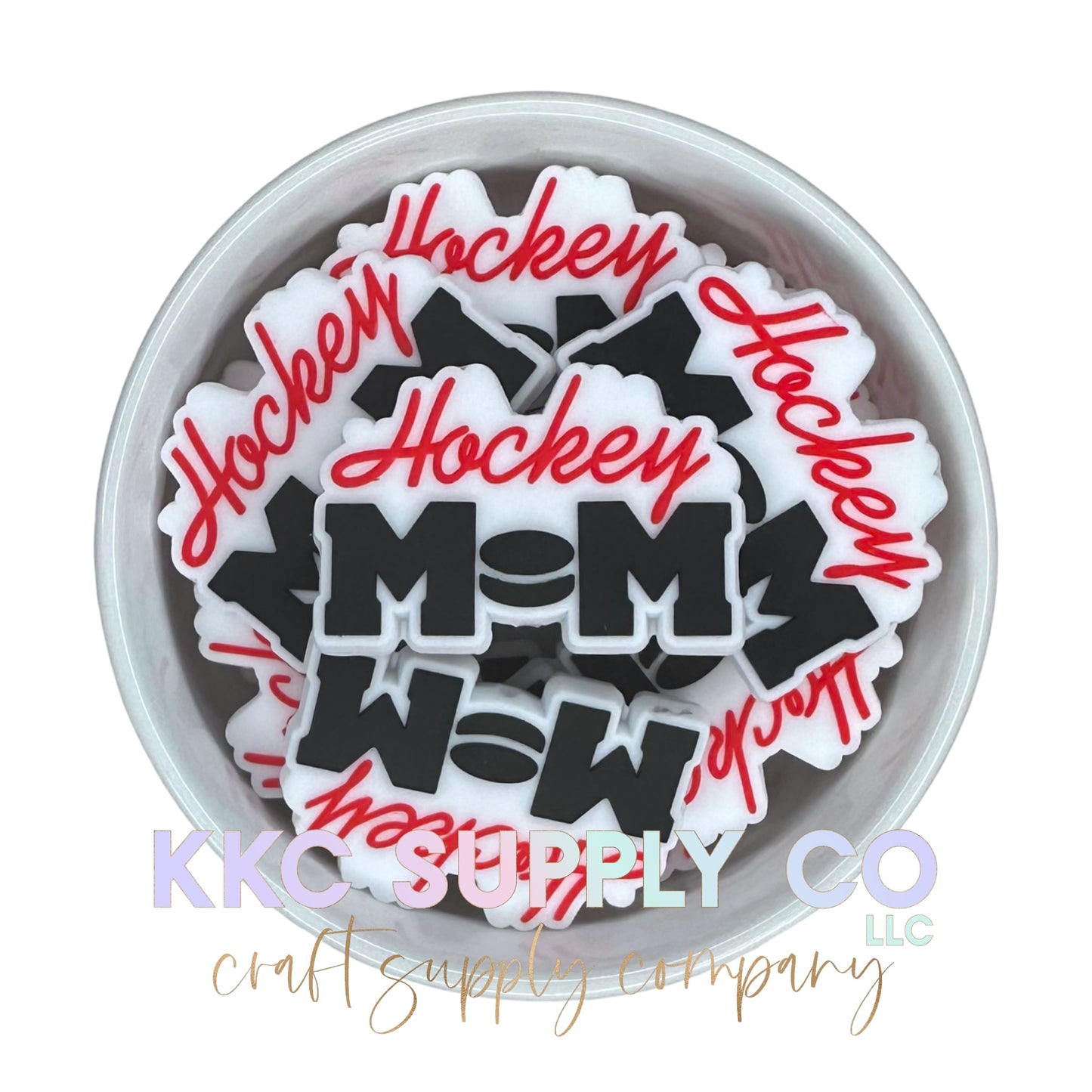 Hockey Mom Silicone Focal Bead