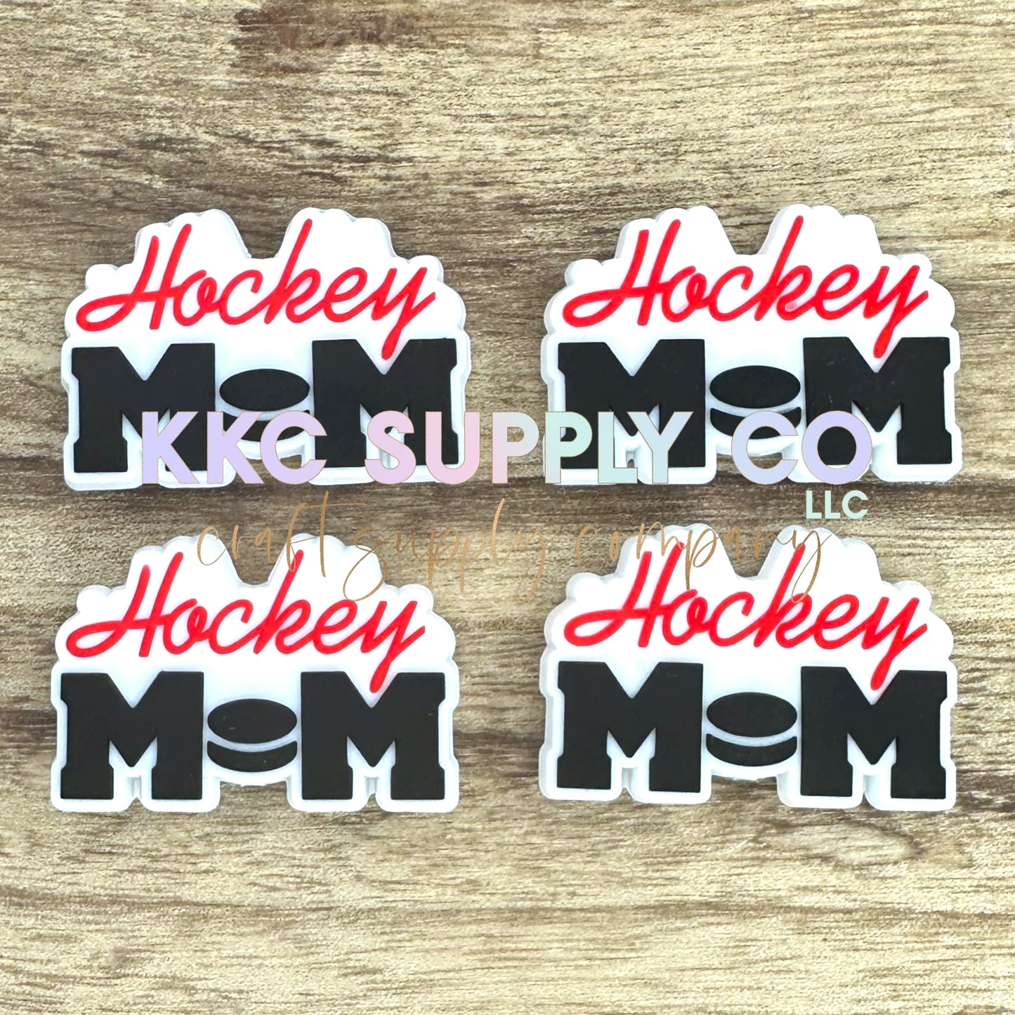 Hockey Mom Silicone Focal Bead