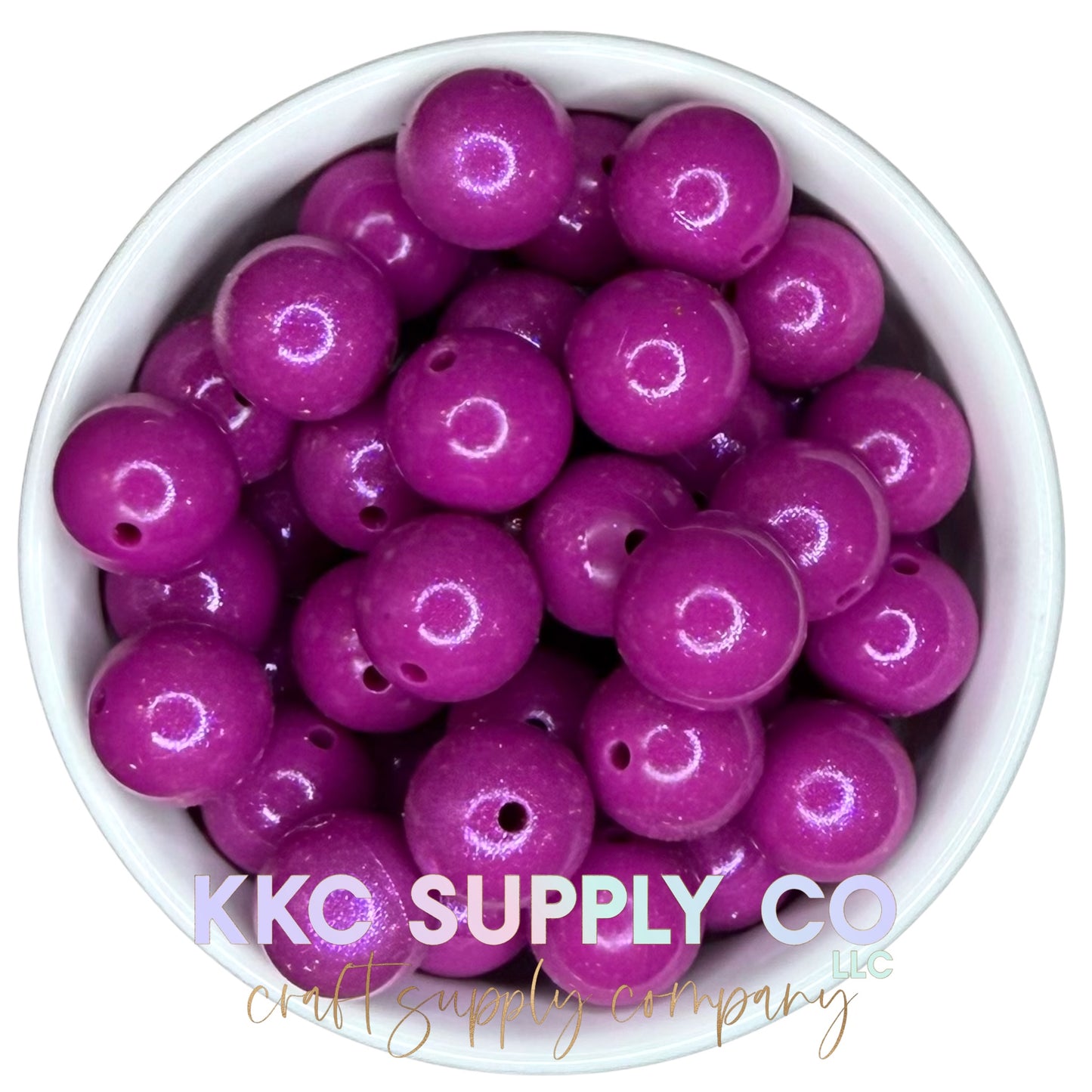 COS44-Chameleon Opal Very Berry Solid Silicone Bead 15mm
