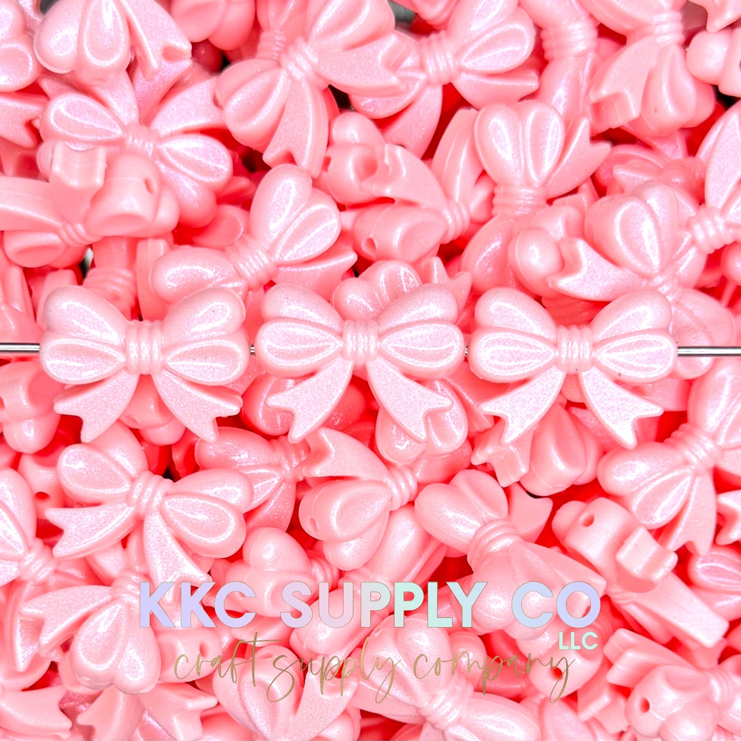 Opal Bows (Horizontal) Silicone Focal Bead