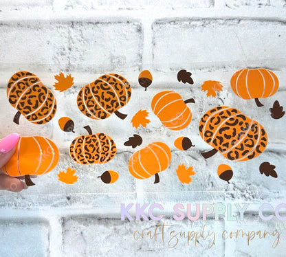 UV16585-Leopard Pumpkins 16oz UV DTF Wrap