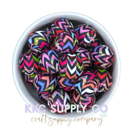 SP156-Colorful Chevron Silicone 19mm