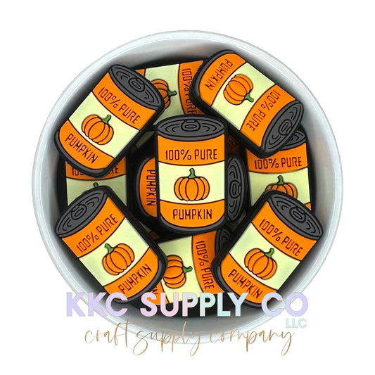 100% Pure Pumpkin Silicone Focal Bead