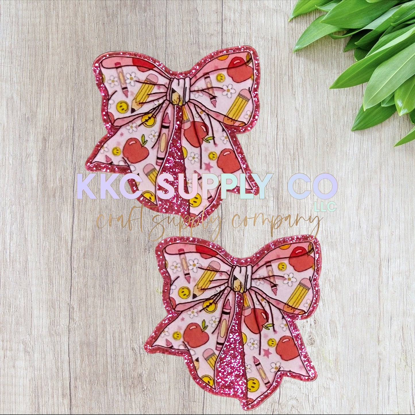 AT363-School Bow-Acrylic Flatback