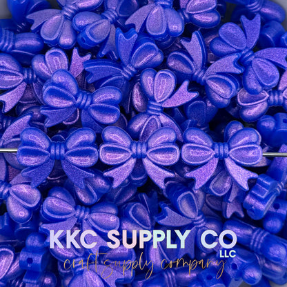 Opal Bows (Horizontal) Silicone Focal Bead