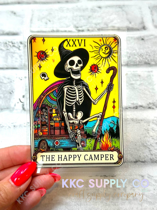 UV16468-Tarot Card ”The Happy Camper” 16oz UV DTF Decal-8708