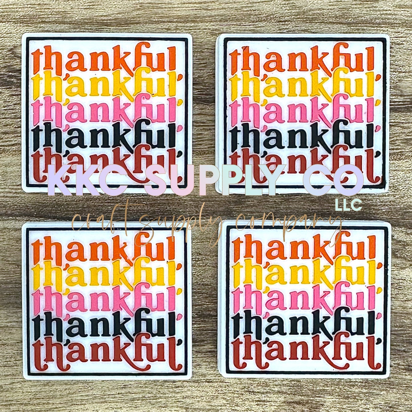 Thankful Silicone Focal Bead