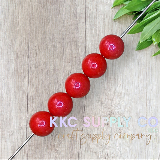 COS01-Chameleon Opal Bright Red Solid Silicone Bead