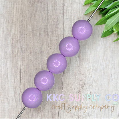 COS27-Chameleon Opal Mint Purple Solid Silicone Bead 15mm
