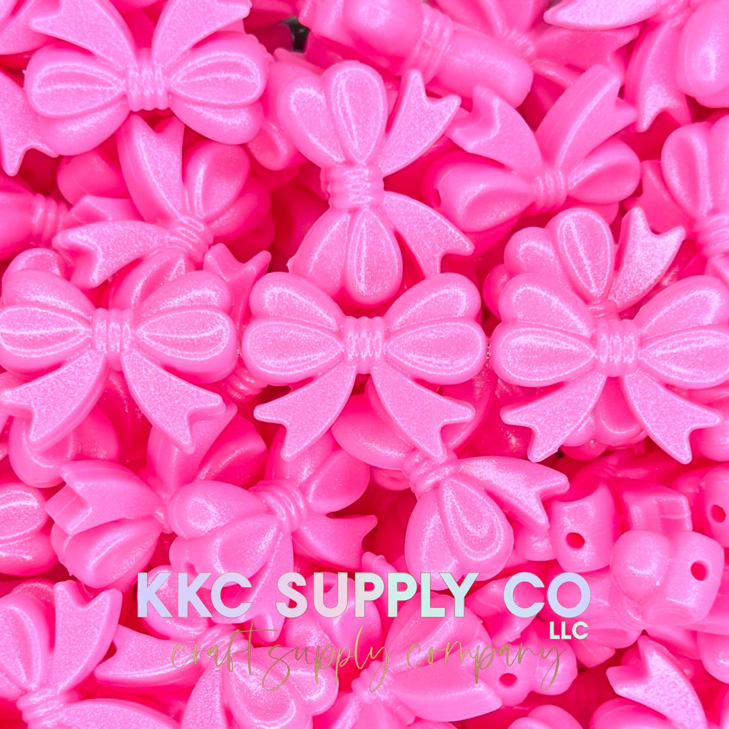 Opal Bows (Horizontal) Silicone Focal Bead