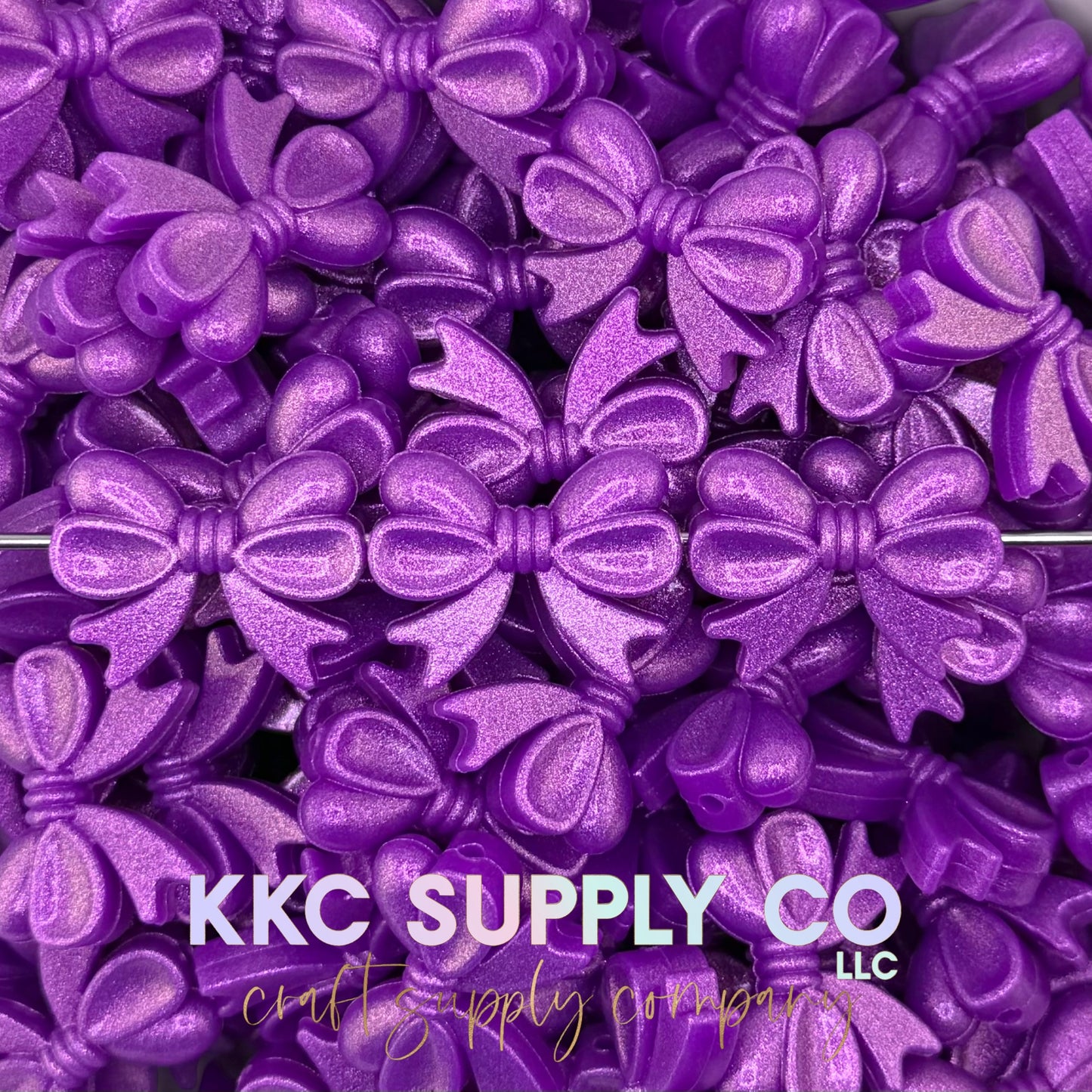 Opal Bows (Horizontal) Silicone Focal Bead