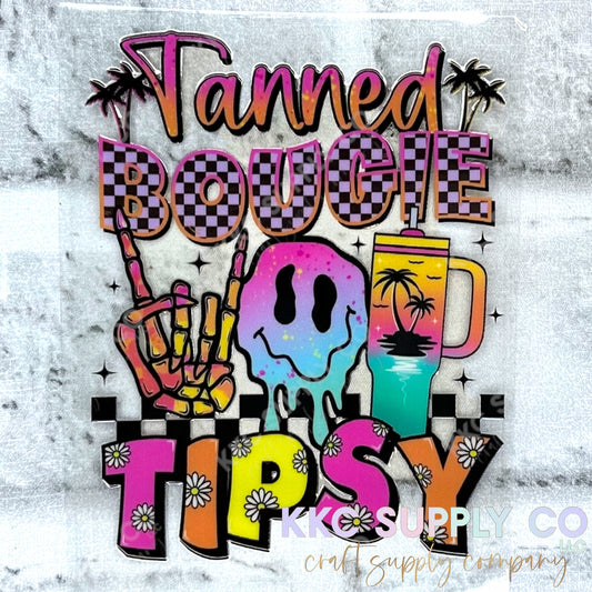 UV16504-Tanned Boujee & Tipsy UV DTF Decal