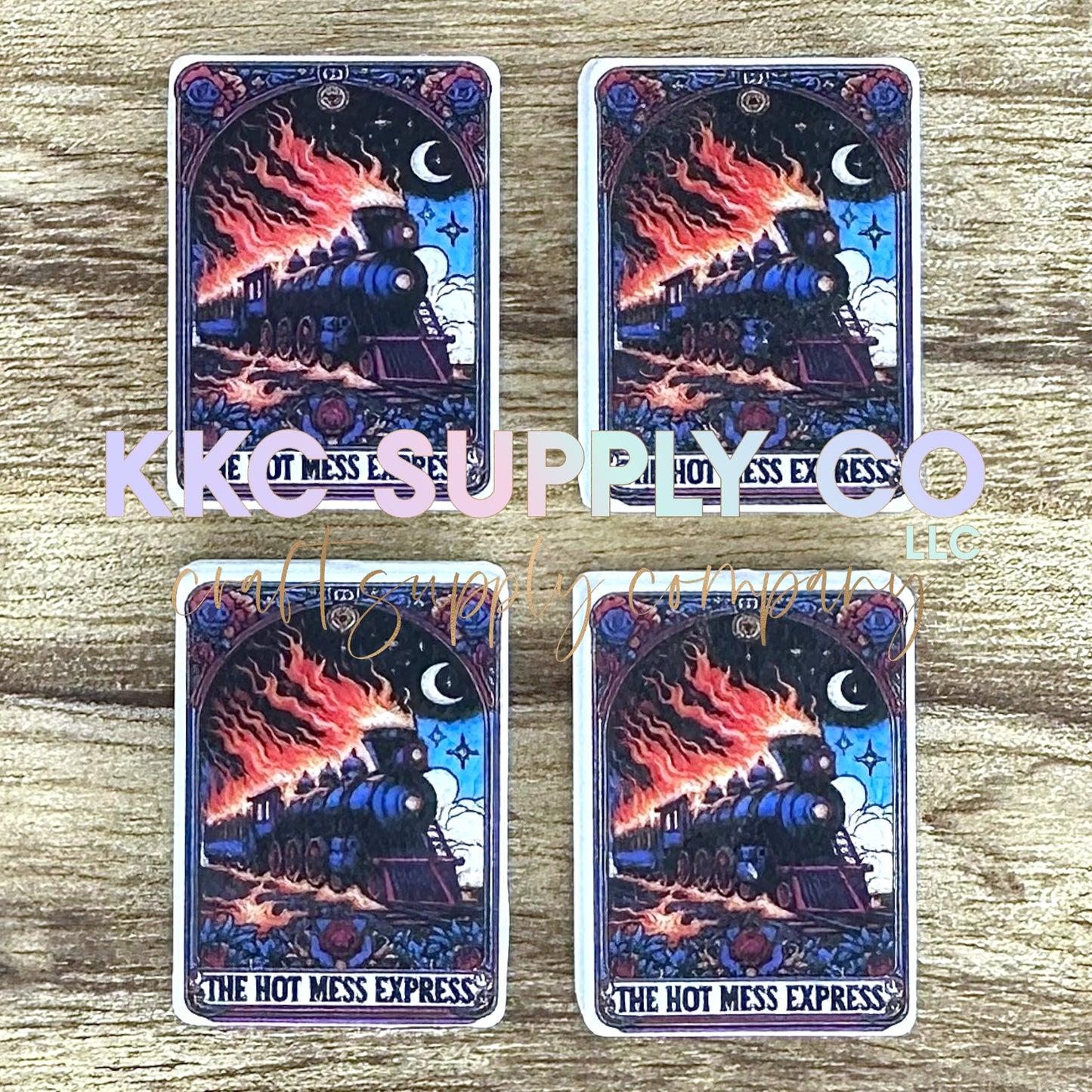 “The Hot Mess Express” Tarot Card Silicone Focal Bead