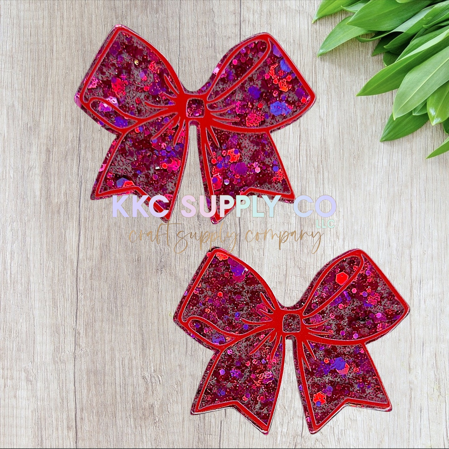 AT512-Magenta Bow-Acrylic Flatback