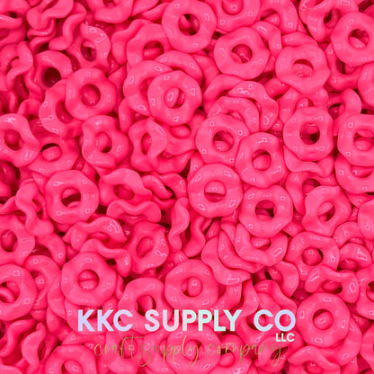 Large Hole Acrylic Wavy Spacer Beads 12mm - 10 count