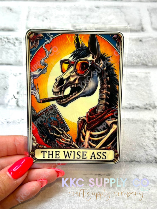 UV16466-Tarot Card ”The Wise A$s” 16oz UV DTF Decal-8706