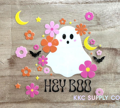 UV16525-Hey Boo Retro Ghost 16oz UV DTF Decal