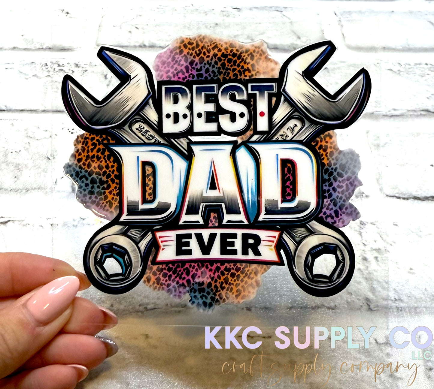 UV16224-Best Dad Ever UV DTF Decal