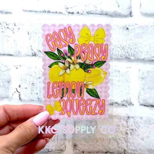 UV16700-Easy Peasy Lemon Squeezy UV DTF Decal