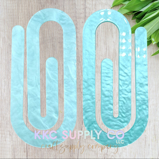 Jumbo Acrylic Pearl Paperclip-Teal