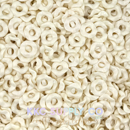 Large Hole Acrylic Wavy Spacer Beads 12mm - 10 count