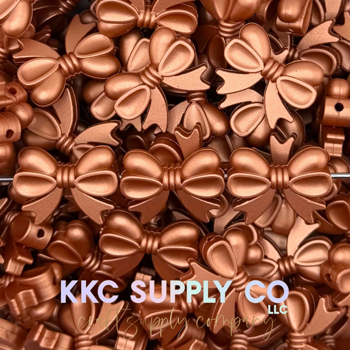 Opal Bows (Horizontal) Silicone Focal Bead