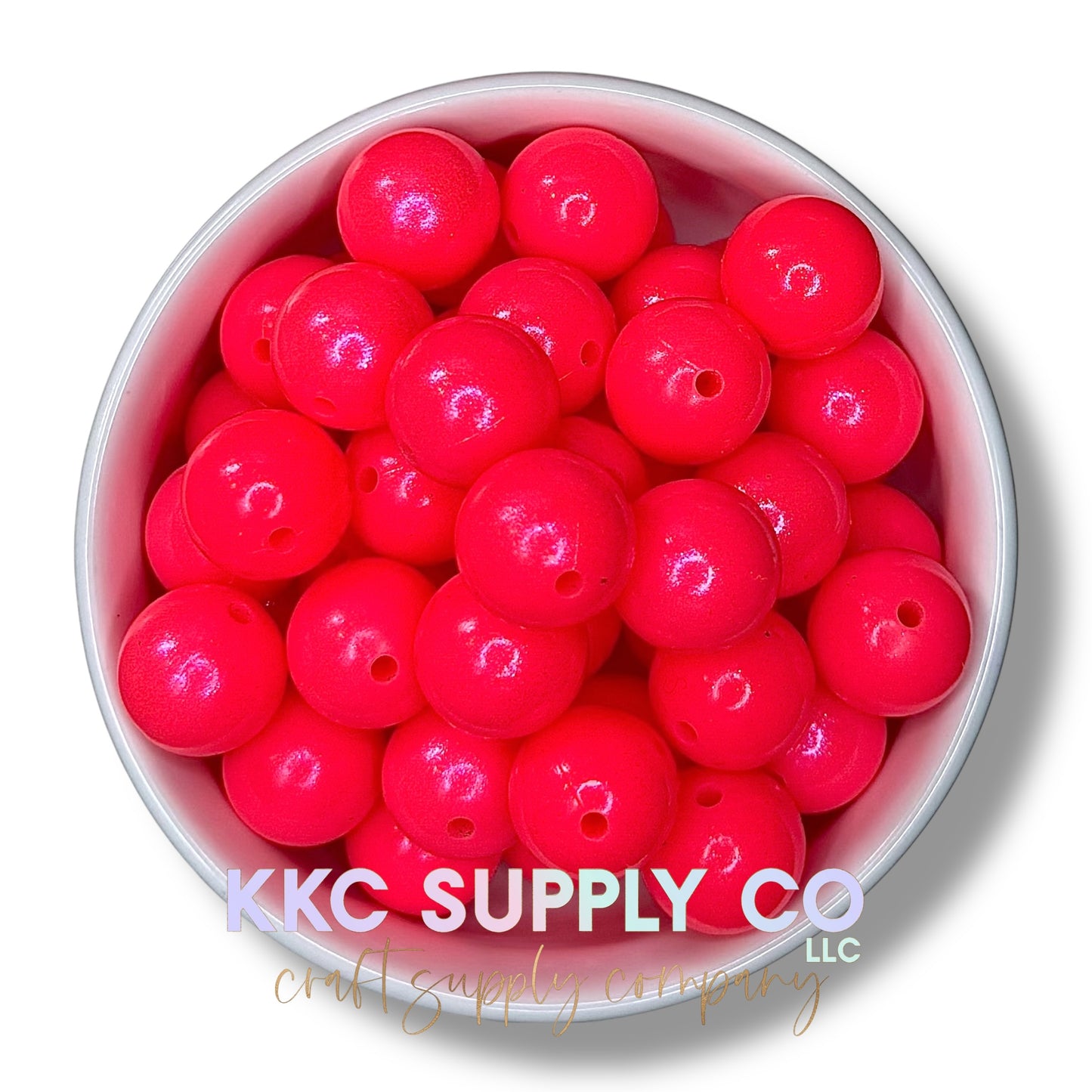 COS12-Chameleon Opal Electric Pink Silicone Bead 15mm