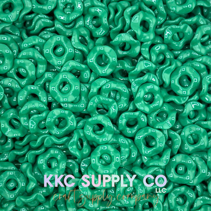 Large Hole Acrylic Wavy Spacer Beads 12mm - 10 count