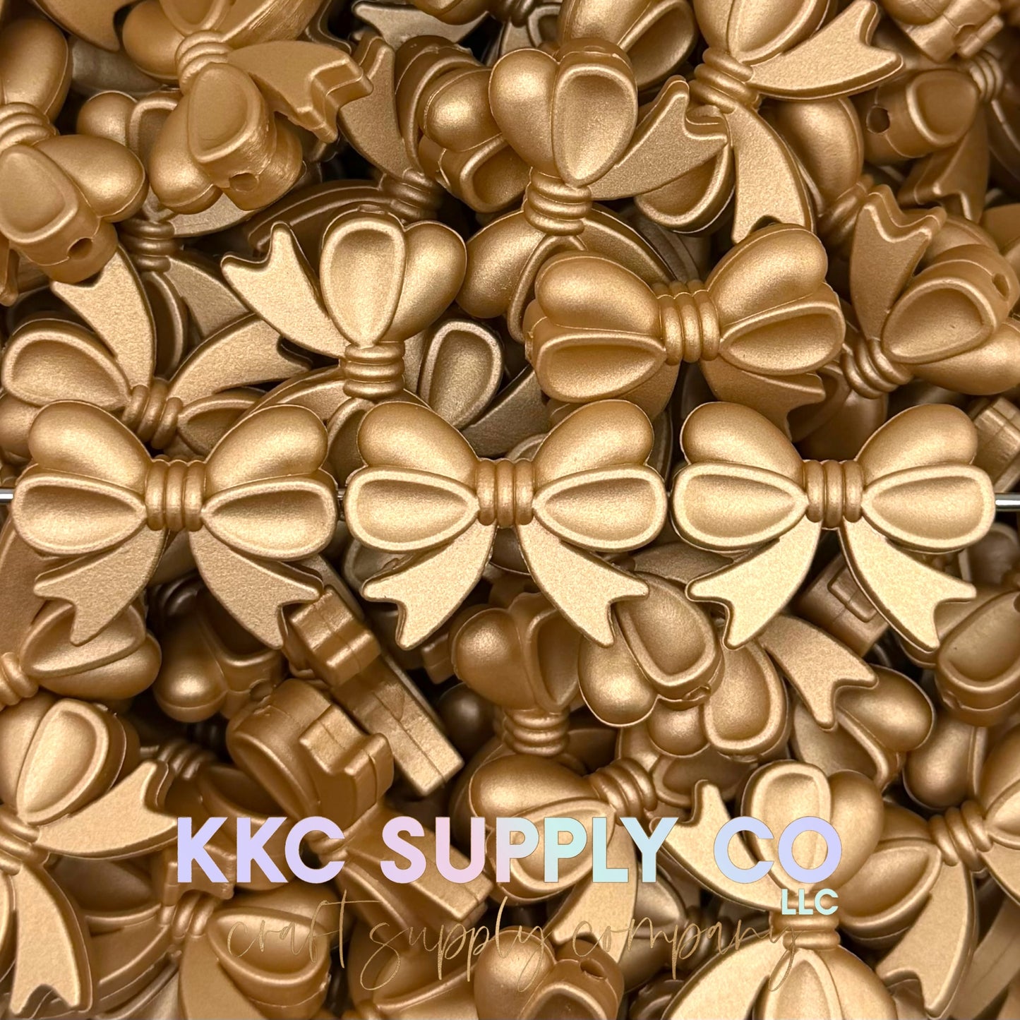 Opal Bows (Horizontal) Silicone Focal Bead