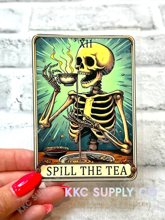 UV16463-Tarot Card ”Spill The Tea” 16oz UV DTF Decal-8703