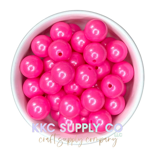 SS75-Opal Hot Pink Silicone Bead 15mm