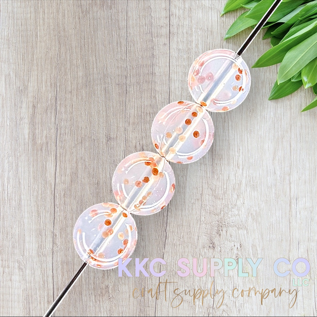 Rose Gold Confetti Silicone Bead 15mm