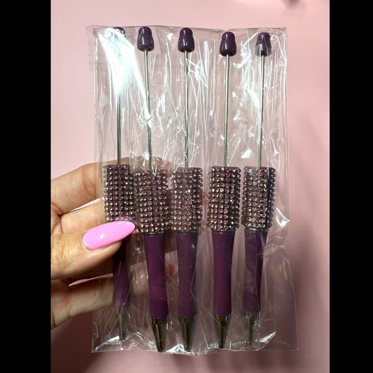 Wine Rhinestone Pen Destash Pack - 5 Count