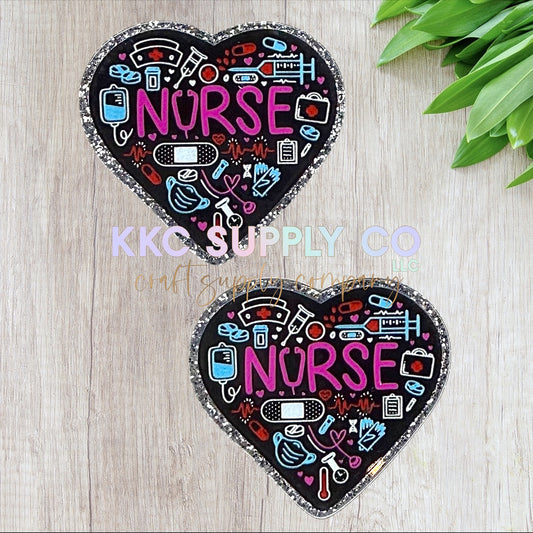 AT328-Nurse Heart-Acrylic Flatback
