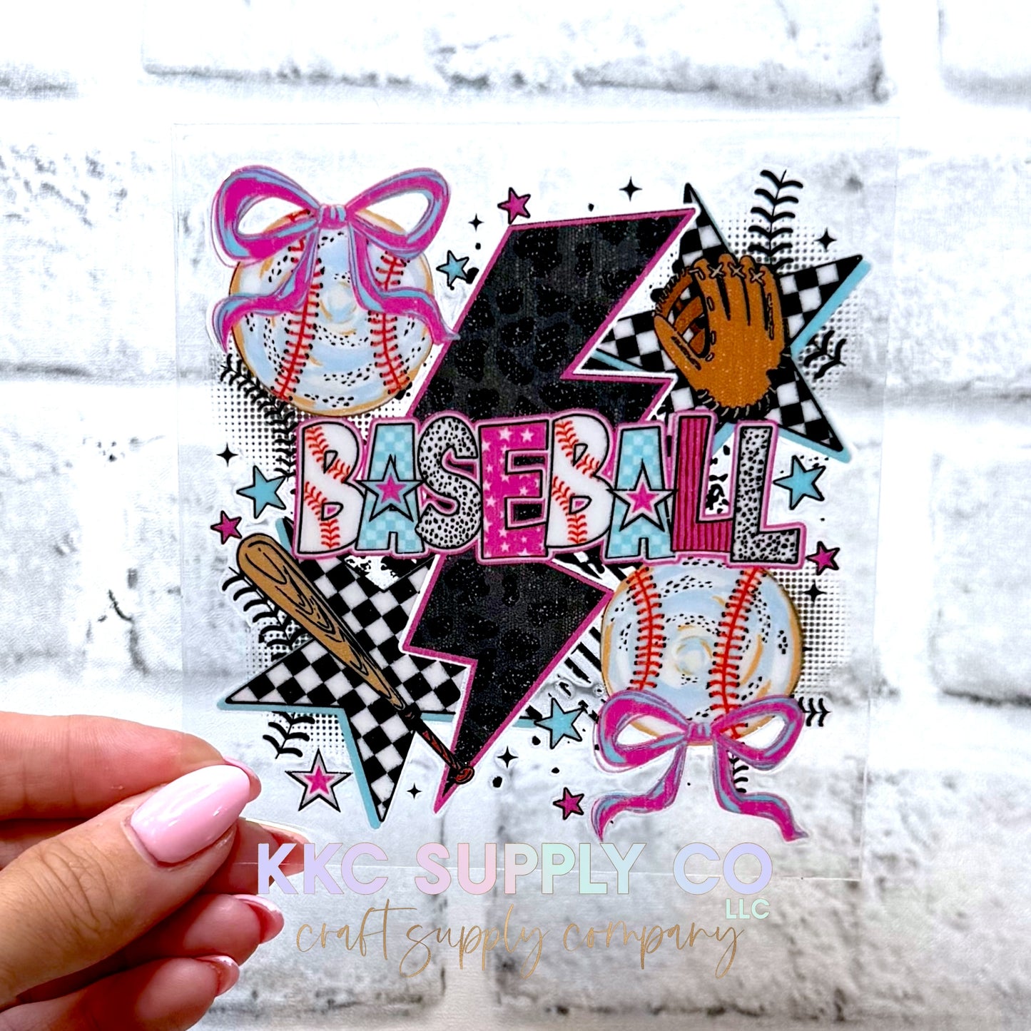 UV16698-Trendy Baseball UV DTF Decal