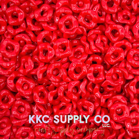 Large Hole Acrylic Wavy Spacer Beads 12mm - 10 count