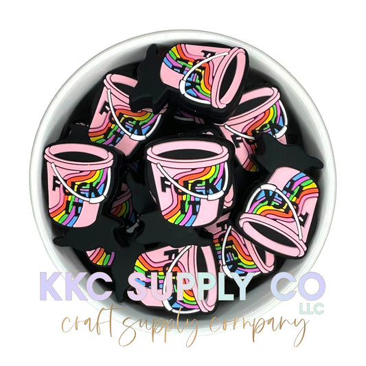 F@ck It Bucket Silicone Focal Bead