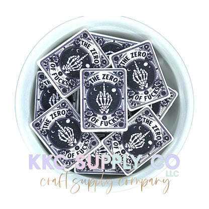 “The Zero of F@cks” Tarot Card Silicone Focal Bead