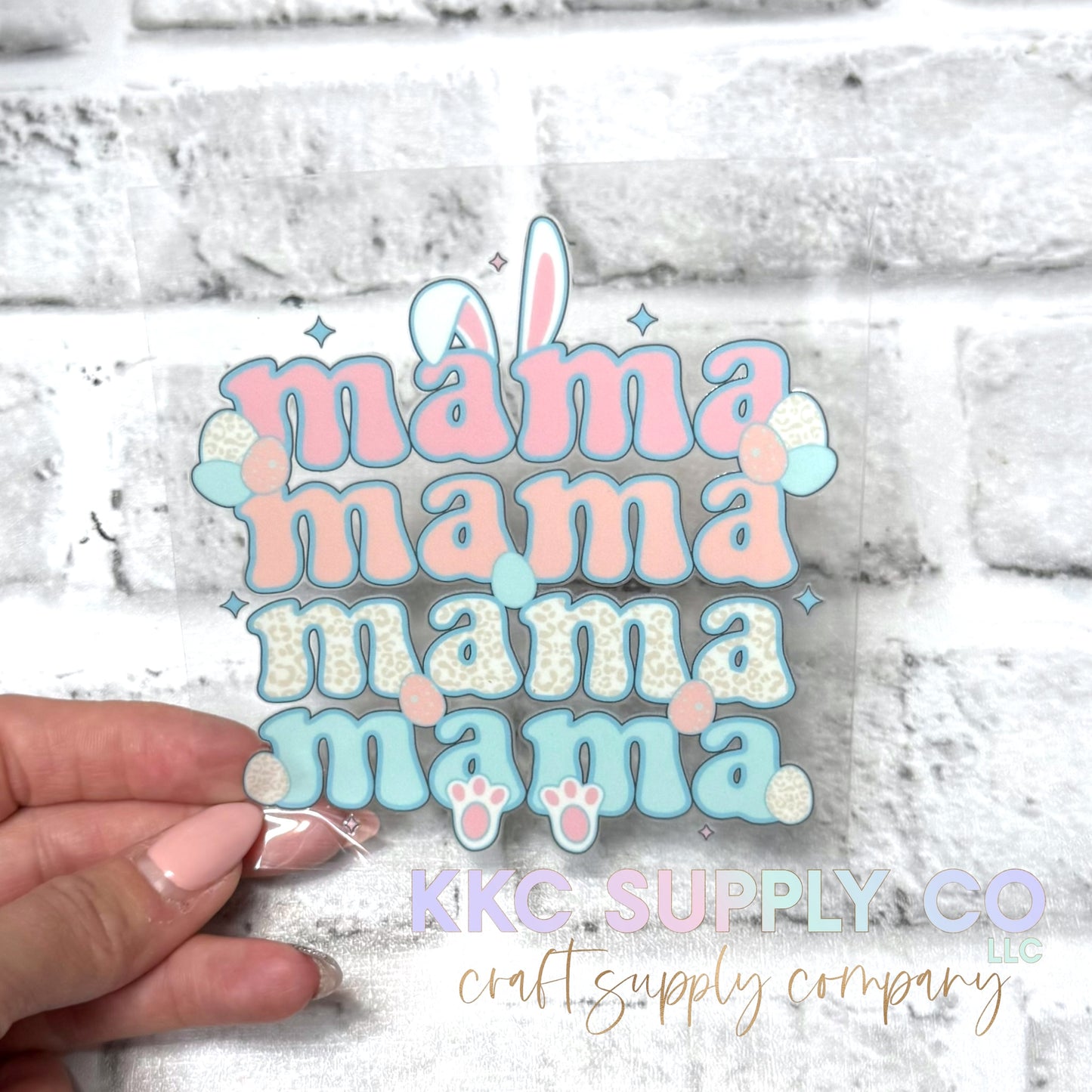 UV16655-Bunny Mama/Mini UV DTF Decal Set