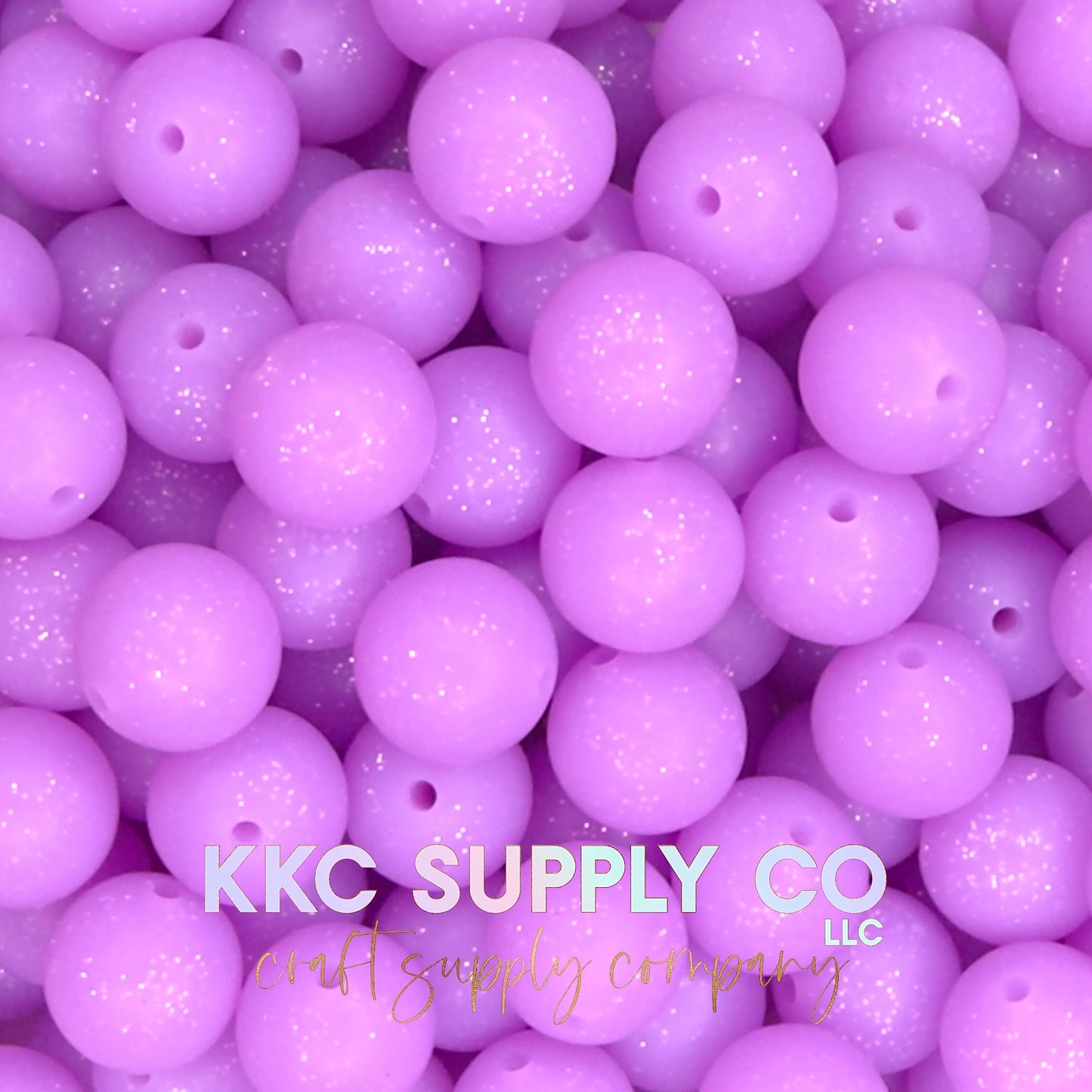 SG74-Purple Glitter Silicone Beads