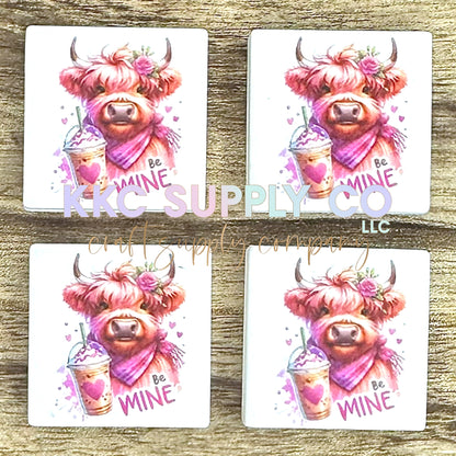 Be Mine Heifer Square Silicone Focal Bead