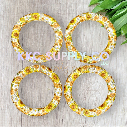 SP173-Sunflower Field 65mm Silicone Ring