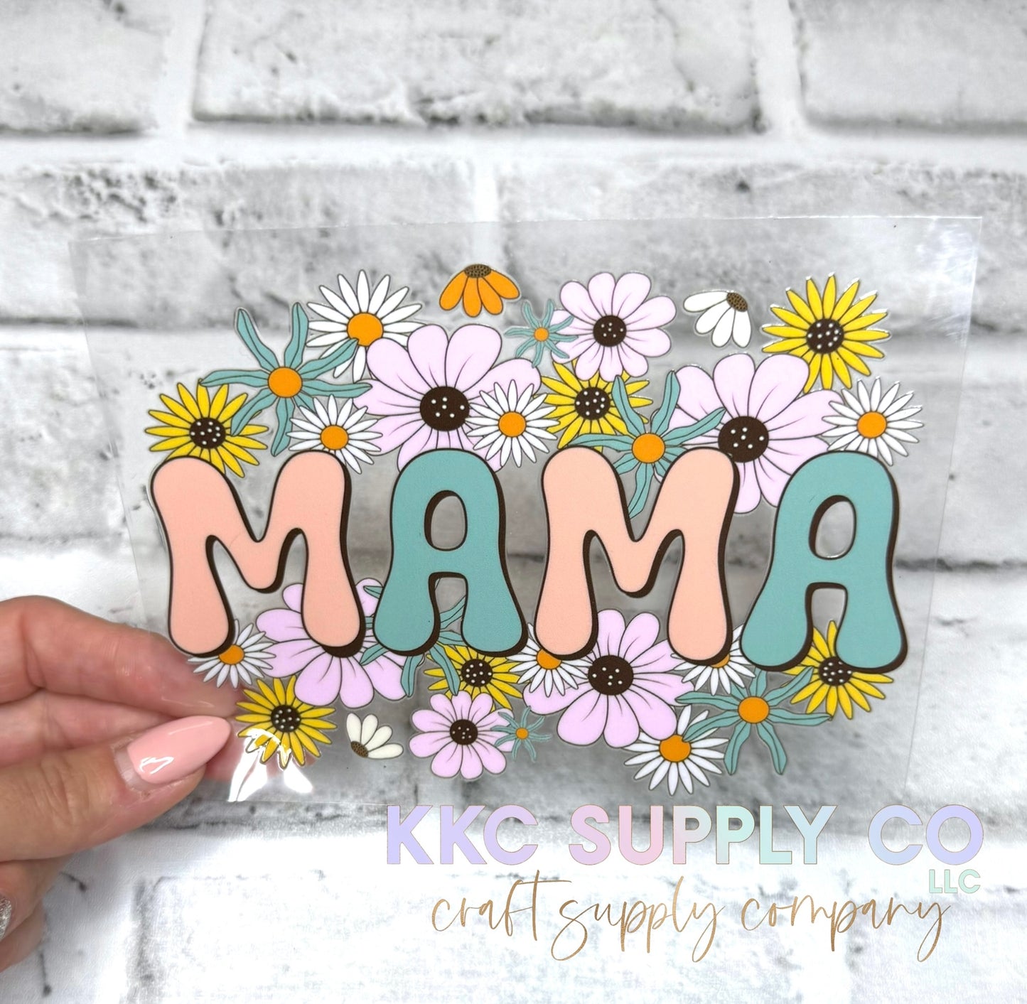 UV16669-Floral Mama UV DTF Decal