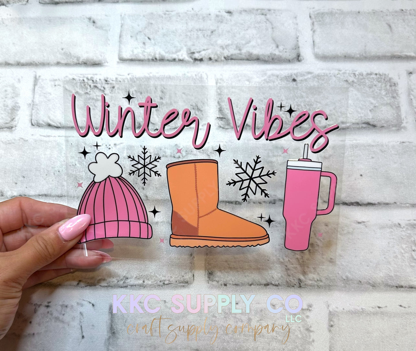 UV16623-Winter Vibes UV DTF Large Decal